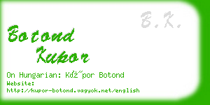 botond kupor business card